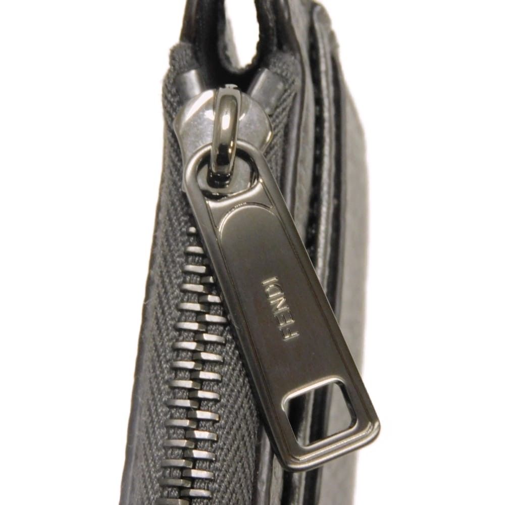 FENDI フェンディ ジップ コインパース クオイオ ローマ メタリック