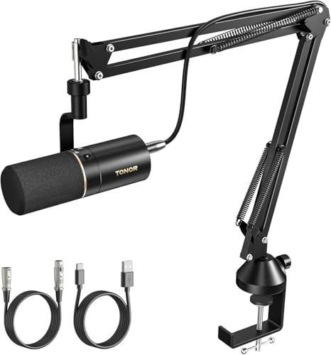 TONOR ダイナミックマイク USB/XLR マイク PC セット 単一指向性 アーム付き 音量調整 ミュートボタン オーディオインターフェース/オーディオミキサー/PS4/PS5対応 ゲーム実況 ボイスチャット ライブ配信 ポッドキャスト f78d7ca8