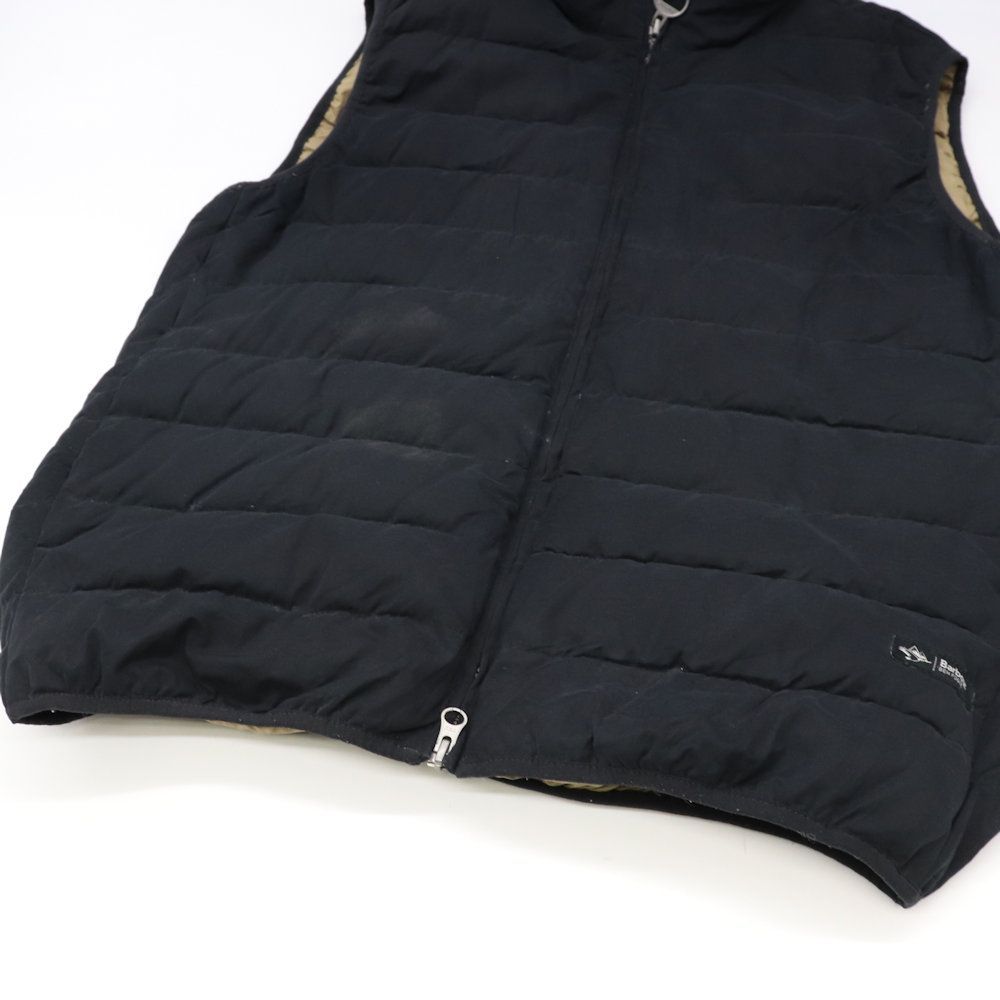 Barbour バブアー ファイバーダウンベスト 襟コーデュロイ ネイビー 紺