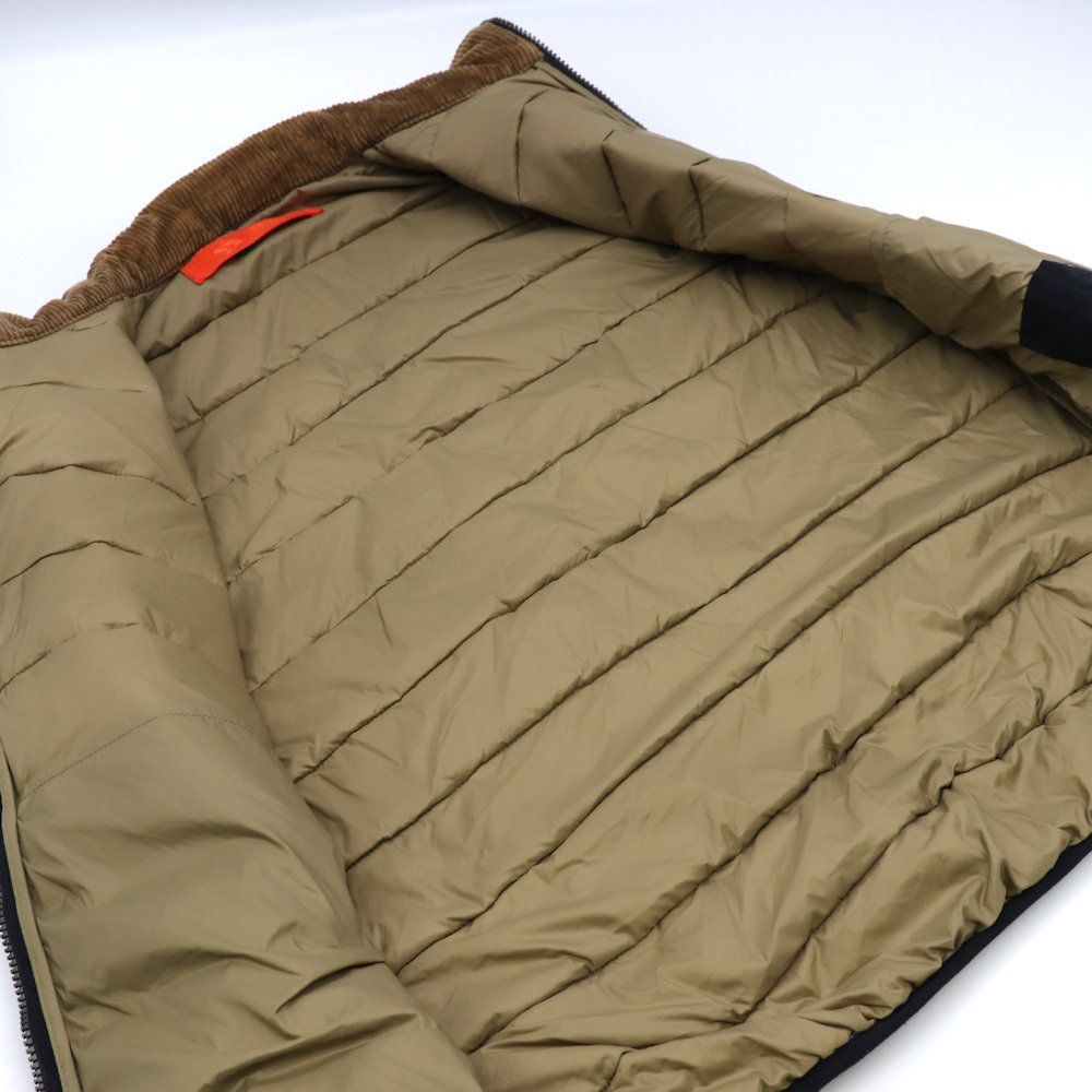 Barbour バブアー ファイバーダウンベスト 襟コーデュロイ ネイビー 紺