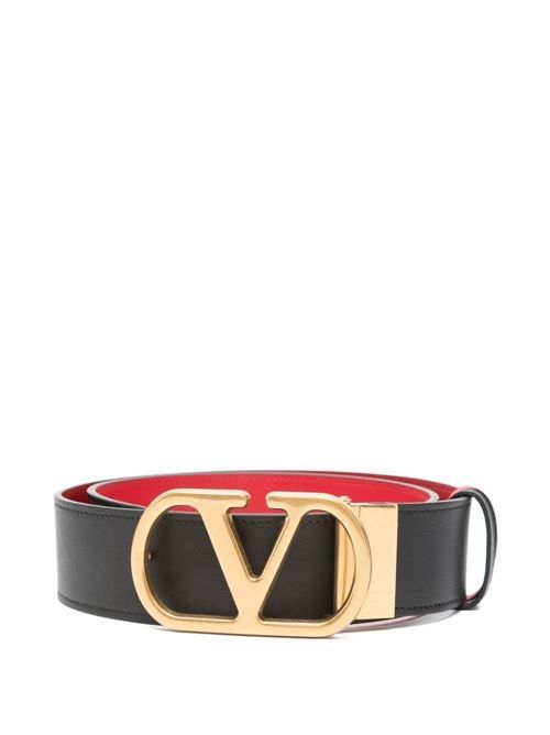 VALENTINO GARAVANI Vロゴ シグネチャー レザー ベルト 送料無料
