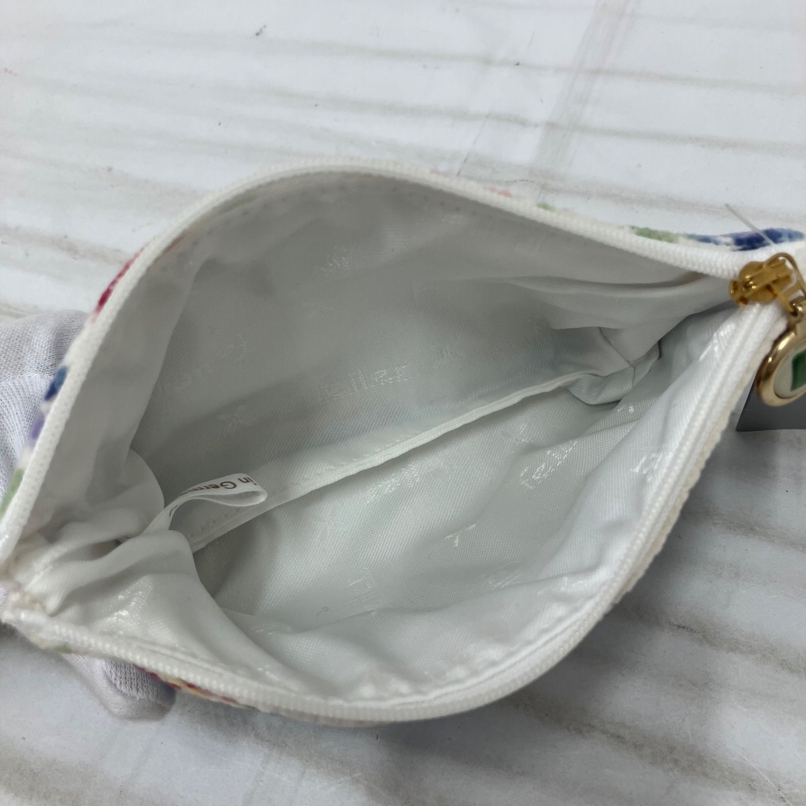 5387 【美品】 FEILER フェイラー タグ付き ポーチ ブルー 水色 ライト