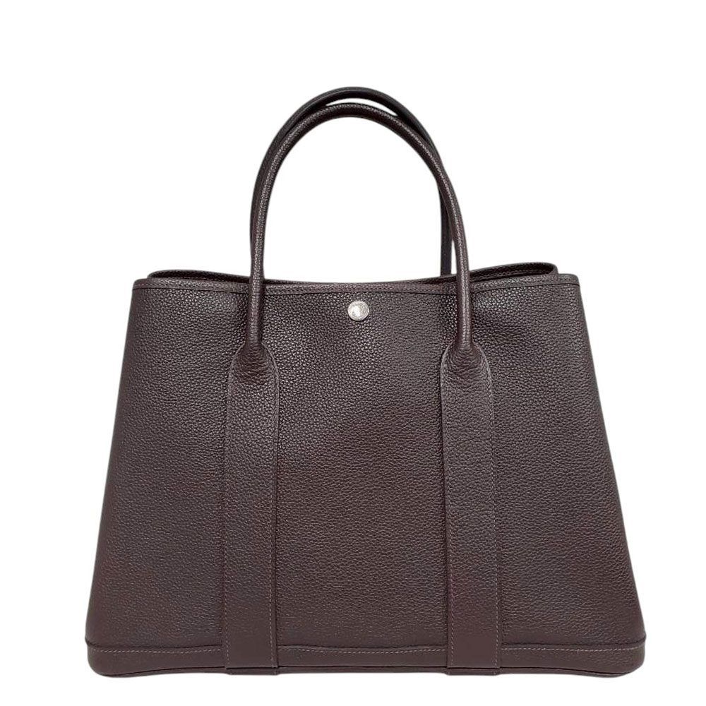 【新品同様・未使用品】エルメス HERMES ガーデンパーティPM ニコチン・コカオン ネゴンダ G刻印 SV金具/AT260642