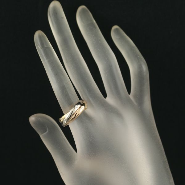 カルティエ トリニティ リング ダイヤ ダイヤモンド 15P スリーカラー
