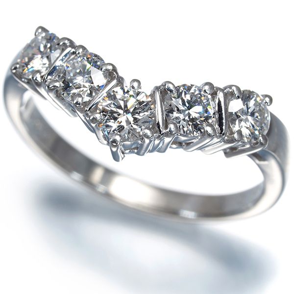 ミキモト リング ダイヤ ダイヤモンド 0.70ct Vライン 11号 Pt950 #197215