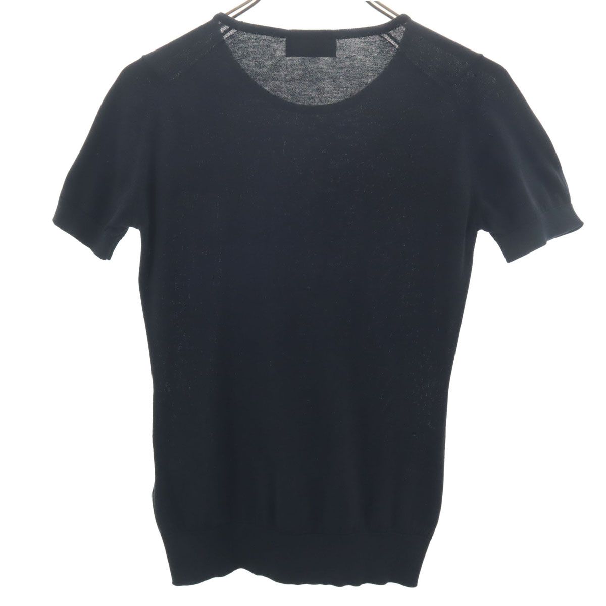 JOHN SMEDLEY ジョンスメドレー イギリス製 半袖 セーター S ブラック