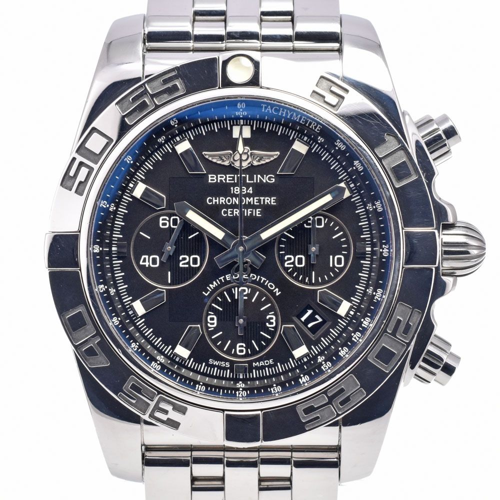 ブライトリング BREITLING AB01114K/BD88 クロノマット44 日本限定400本 ブラック 自動巻き メンズ 良品 箱・保証書付き 腕時計 R#148929