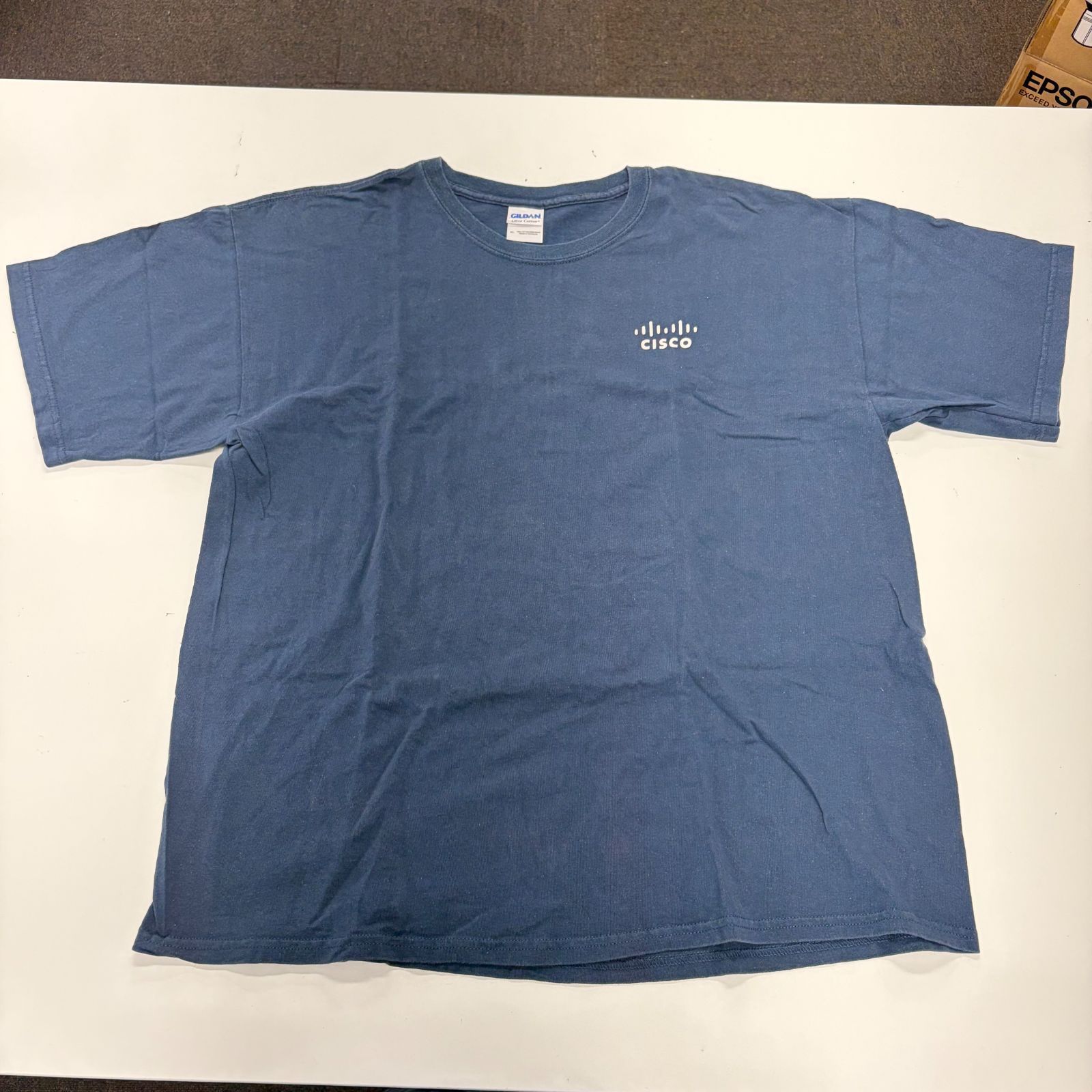 シスコ CISCO Tシャツ XLサイズ ブルー メンズ 半袖 ホンジュラス製 IT企業 企業Tシャツ GILDAN ギルダン アメカジ 古着