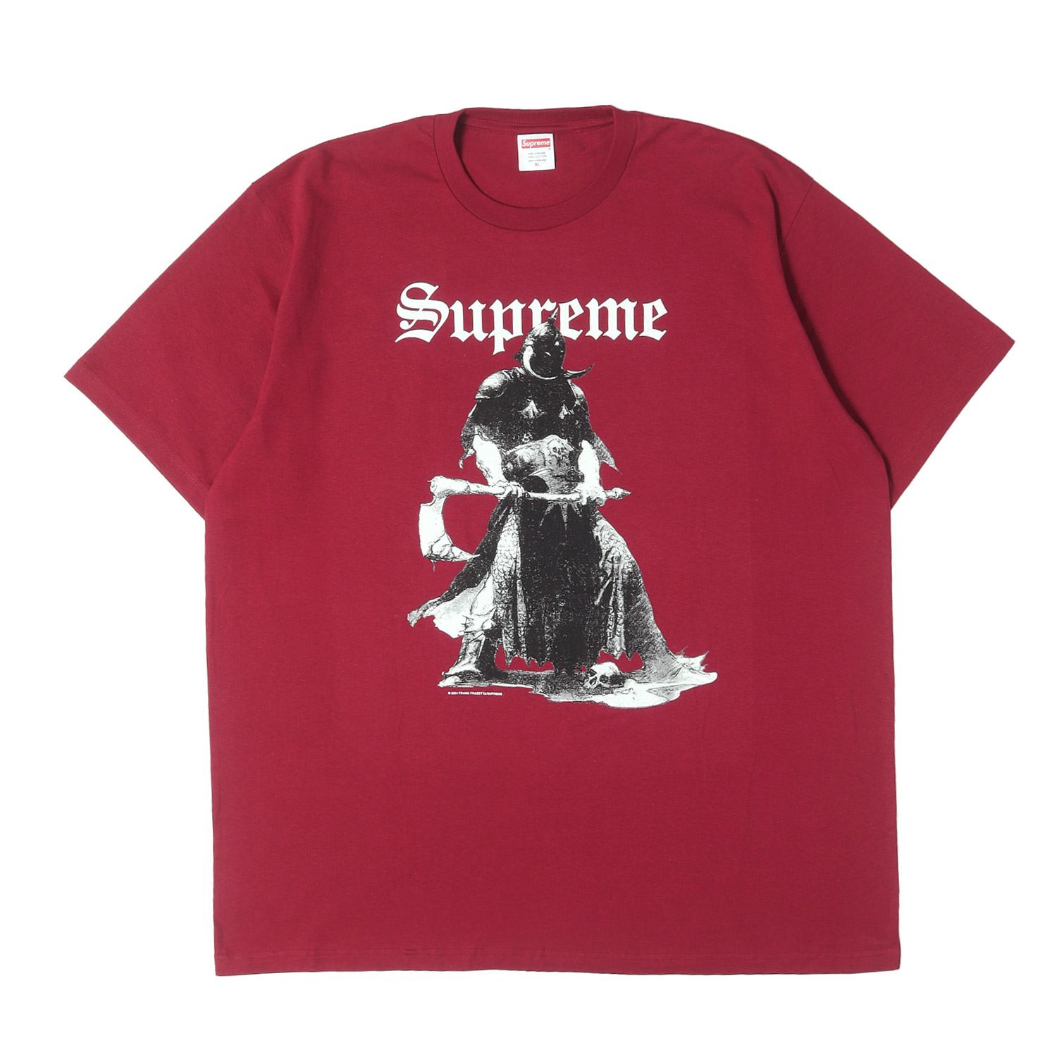 【新品同様】Supreme シュプリーム Tシャツ カーディナル サイズ:XL 24AW Frank Frazetta イラストグラフィック クルーネック Tシャツ Destruction Tee トップス カットソー 半袖 コラボ【メンズ】【中古】