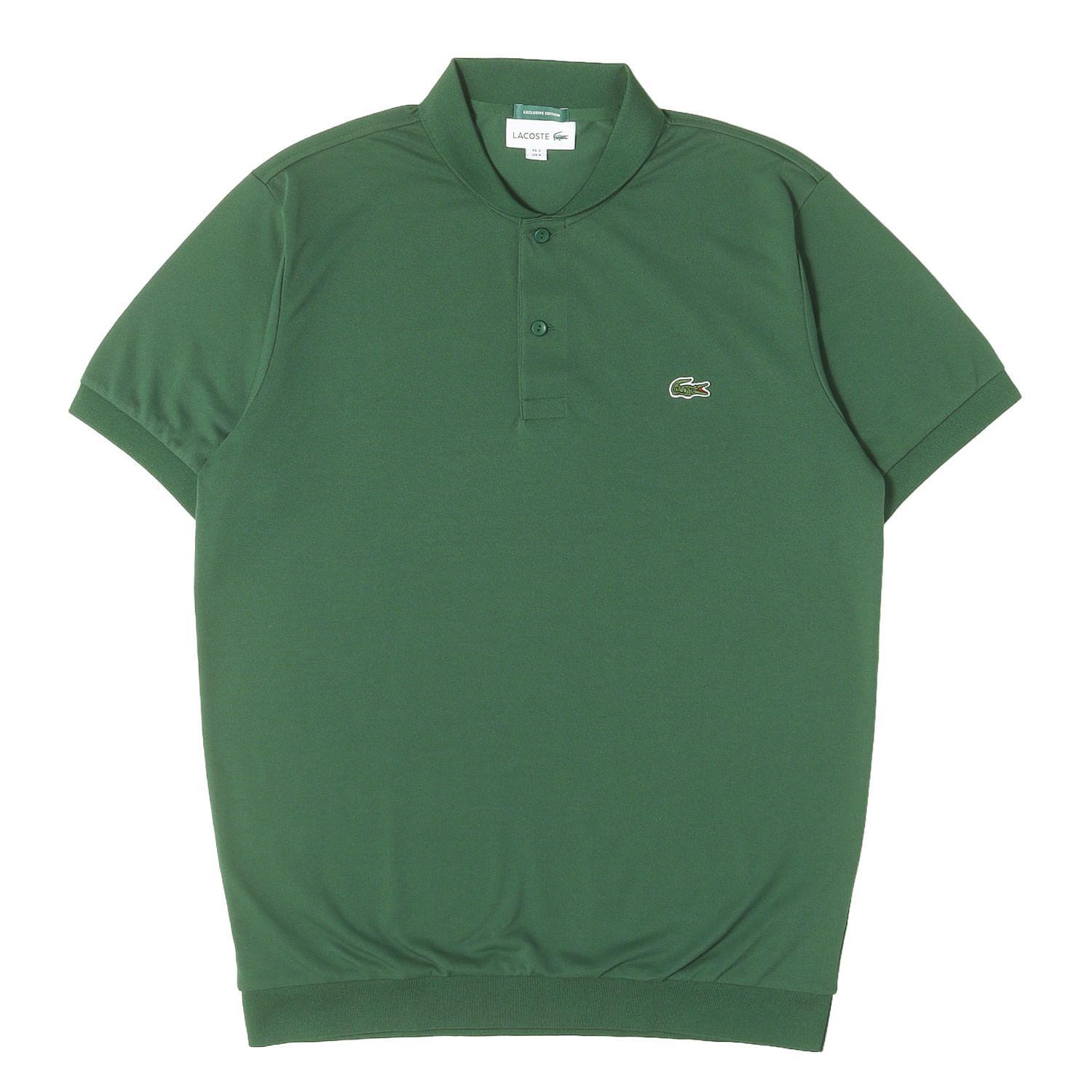 【美品】LACOSTE ラコステ ポロシャツ グリーン サイズ:S BEAMS GOLF 別注 EXCLUSIVE EDITION ショールカラー ピケ ポロシャツ 日本製 トップス 半袖【メンズ】【中古】