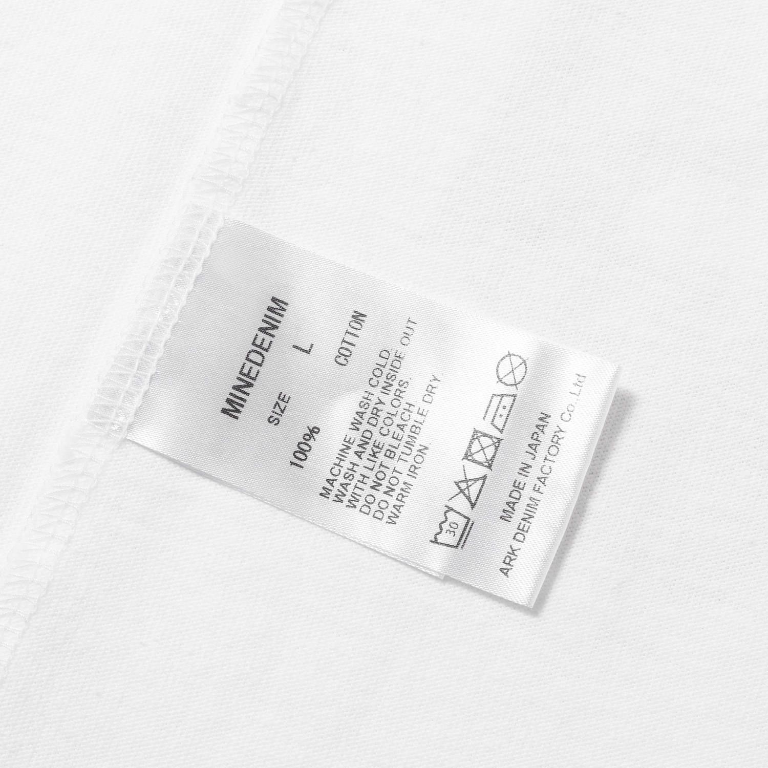 新品】MINEDENIM マインデニム Tシャツ ホワイト 白 サイズ:L 26SS