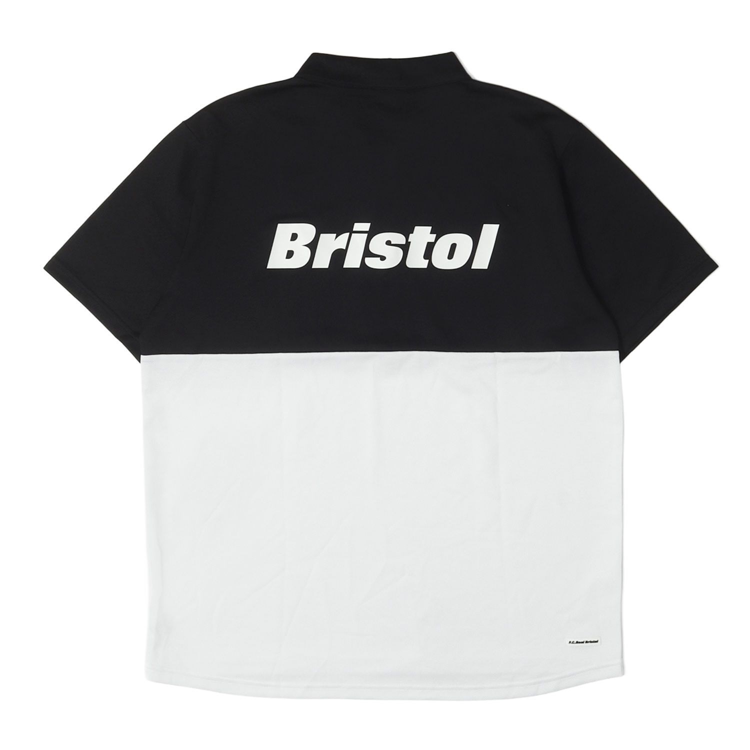 Bristol ロゴ入り シャツ Lサイズ 黒/白 美品】F.C.Real Bristol エフシーレアルブリストル ポロシャツ
