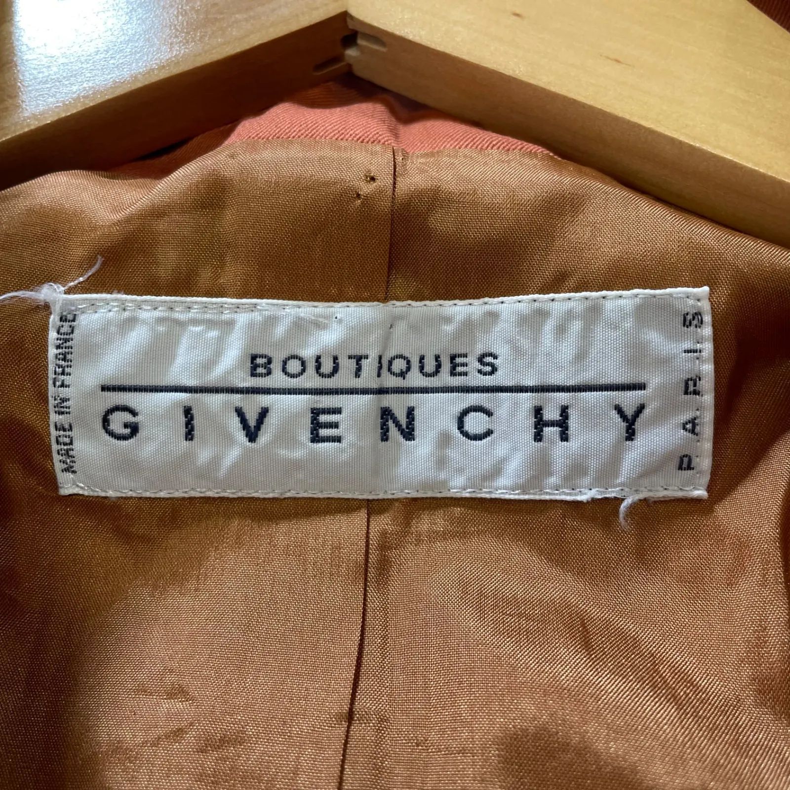 GIVENCHY PARIS BOUTIQUES ジバンシィ ノーカラージャケット 1B