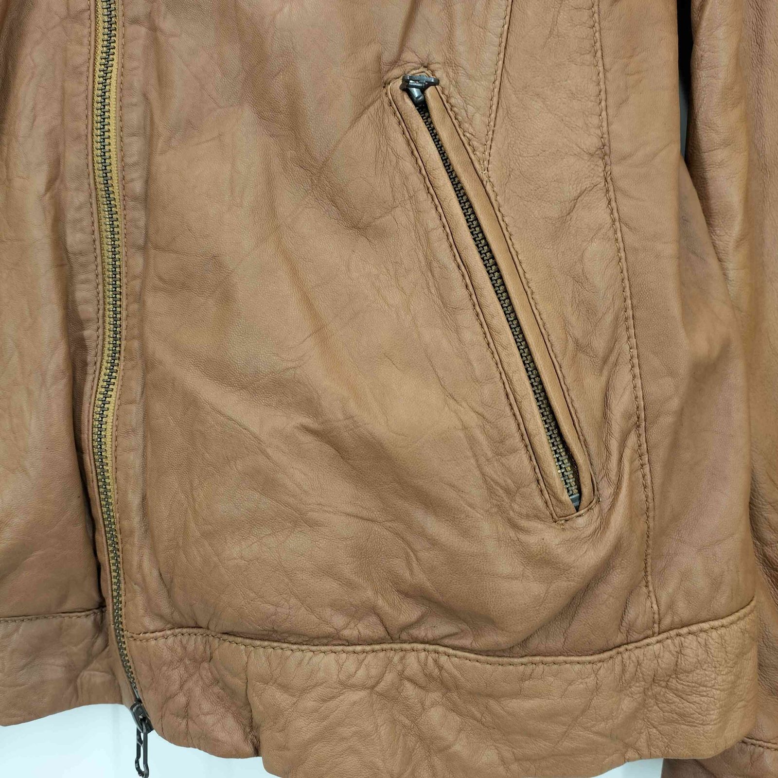 モルガンオム MORGAN HOMME ラムレザー シングルライダースジャケット