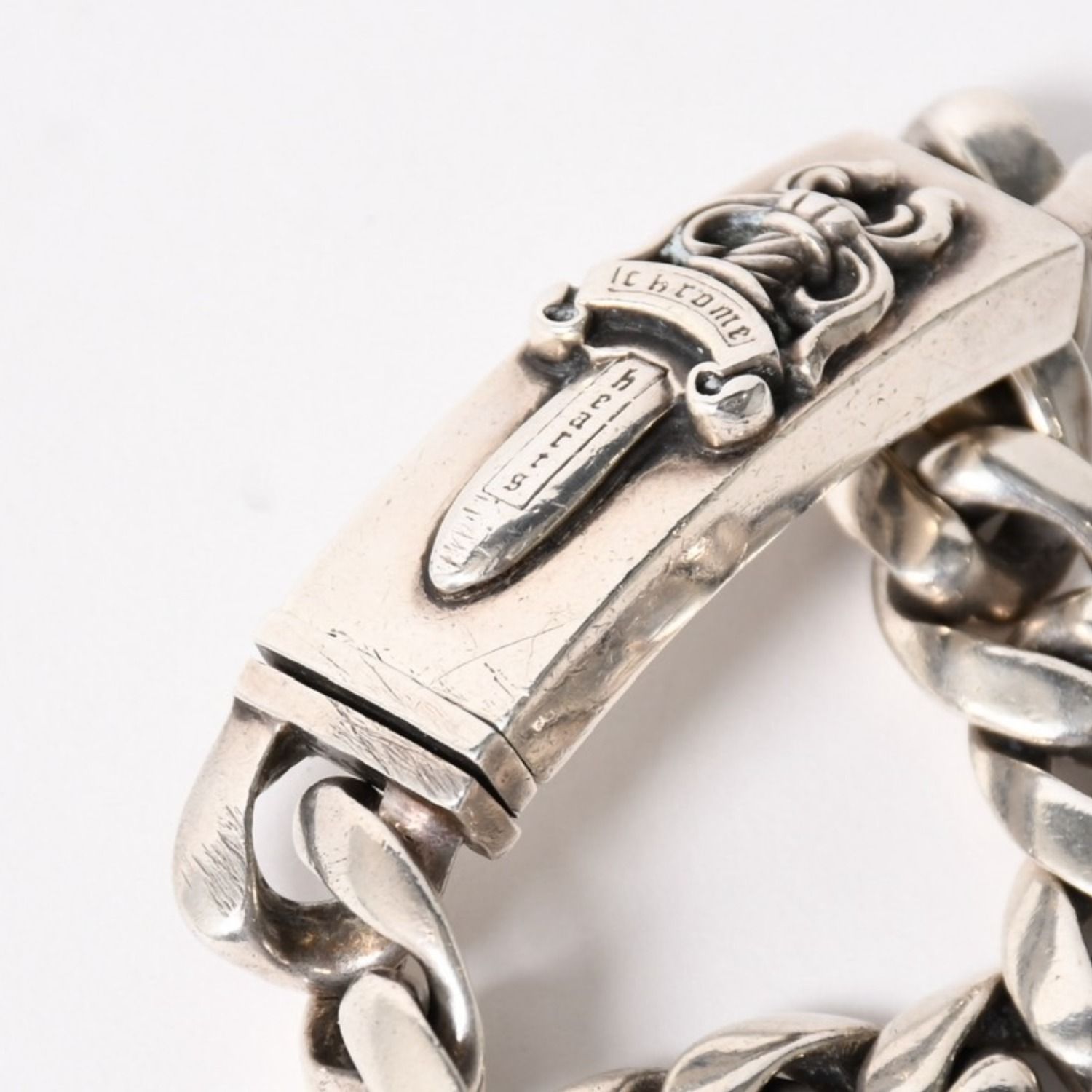 極美品 CHROME HEARTS クロムハーツ IDブレスレット ダガー 11リンク