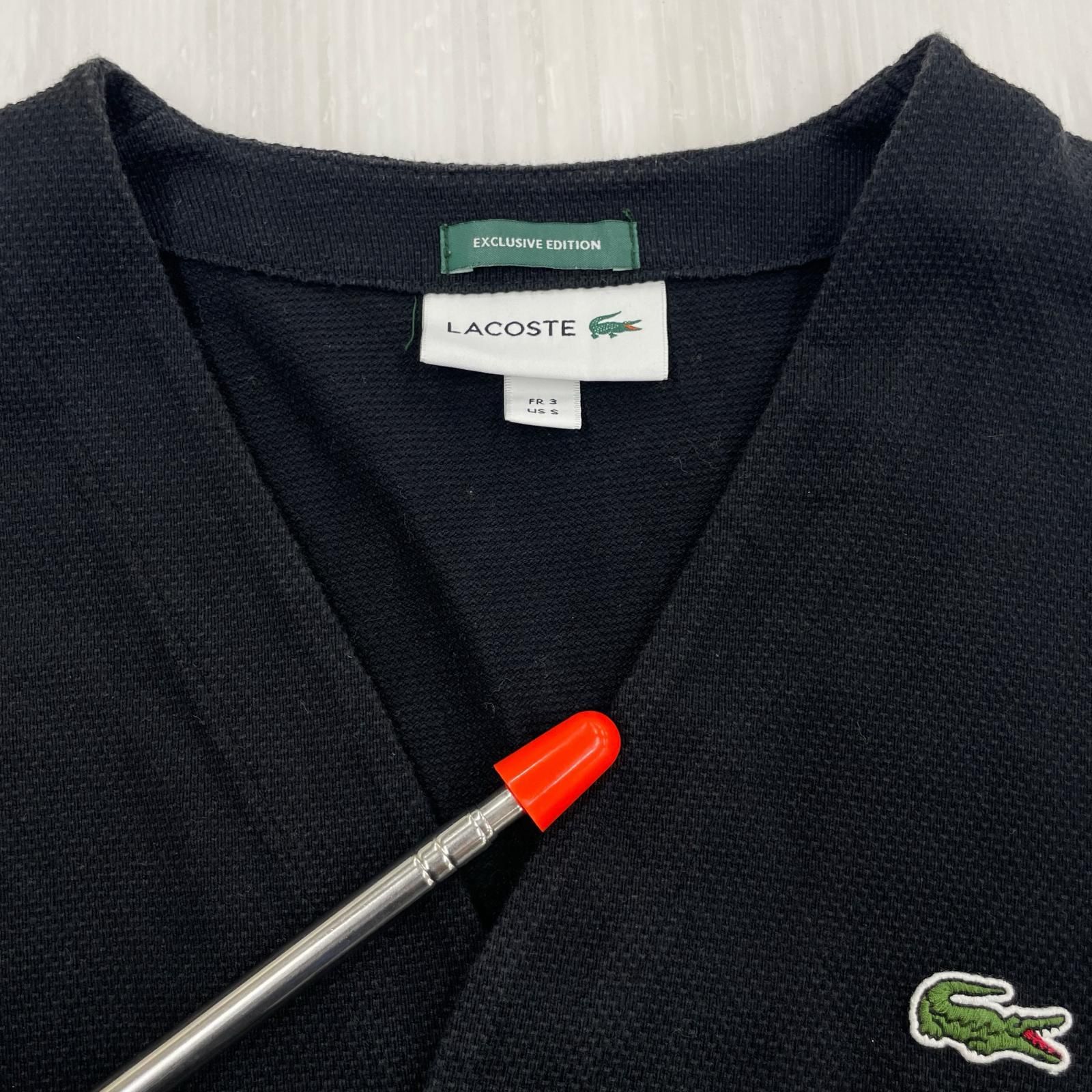LACOSTE ラコステ SH203PL Vネック 鹿の子カーディガン sizeFR3