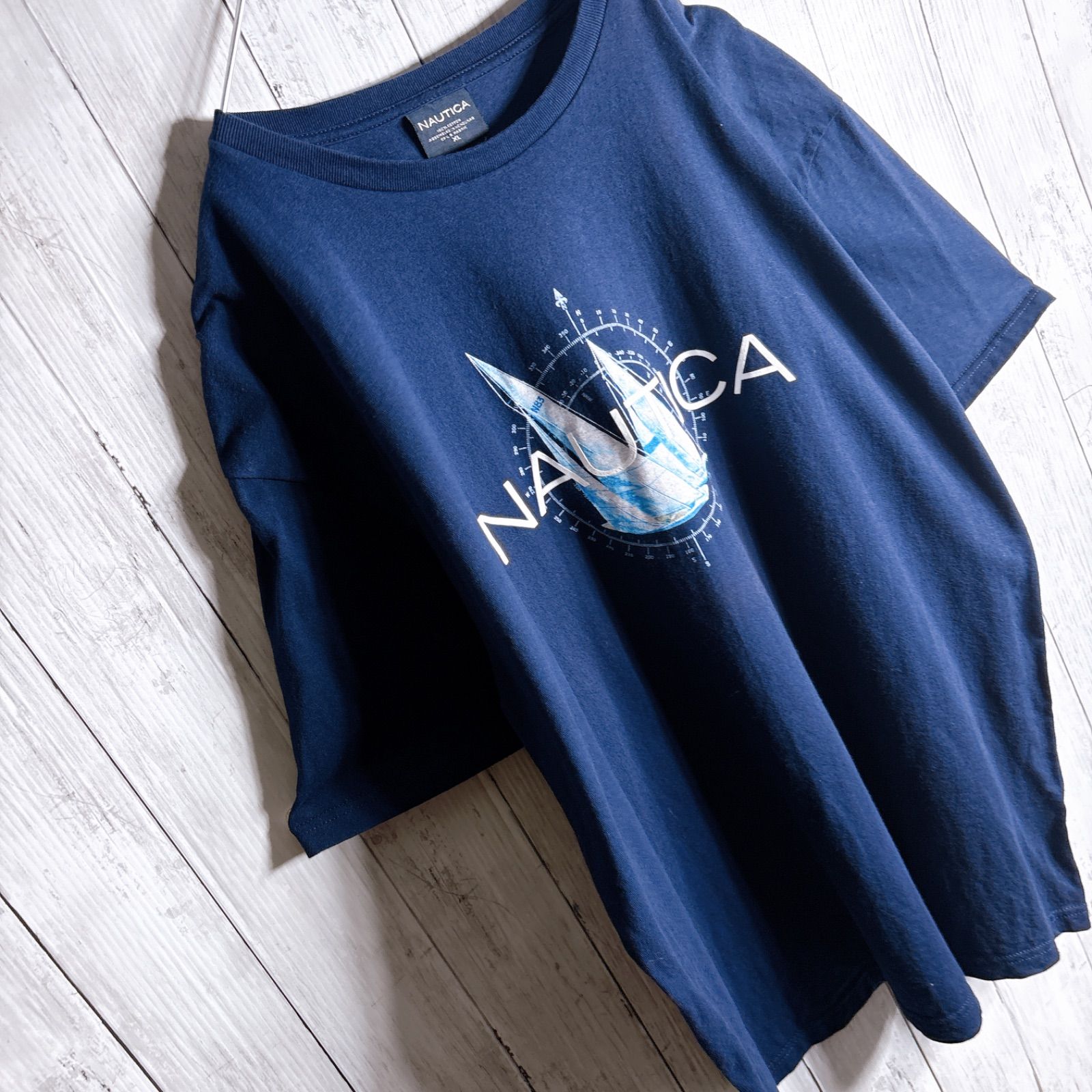 人気デザイン】00s Vintage NAUTICA T-SHIRT ノーティカ ネイビー