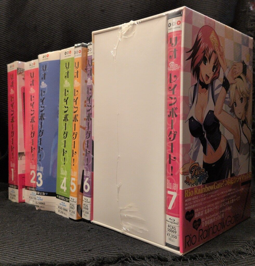 アニメBlu-ray 初回)Rio RainbowGate! 全7巻セット ※未開封(各スリーブツブレ(3巻は特大ツブレ)