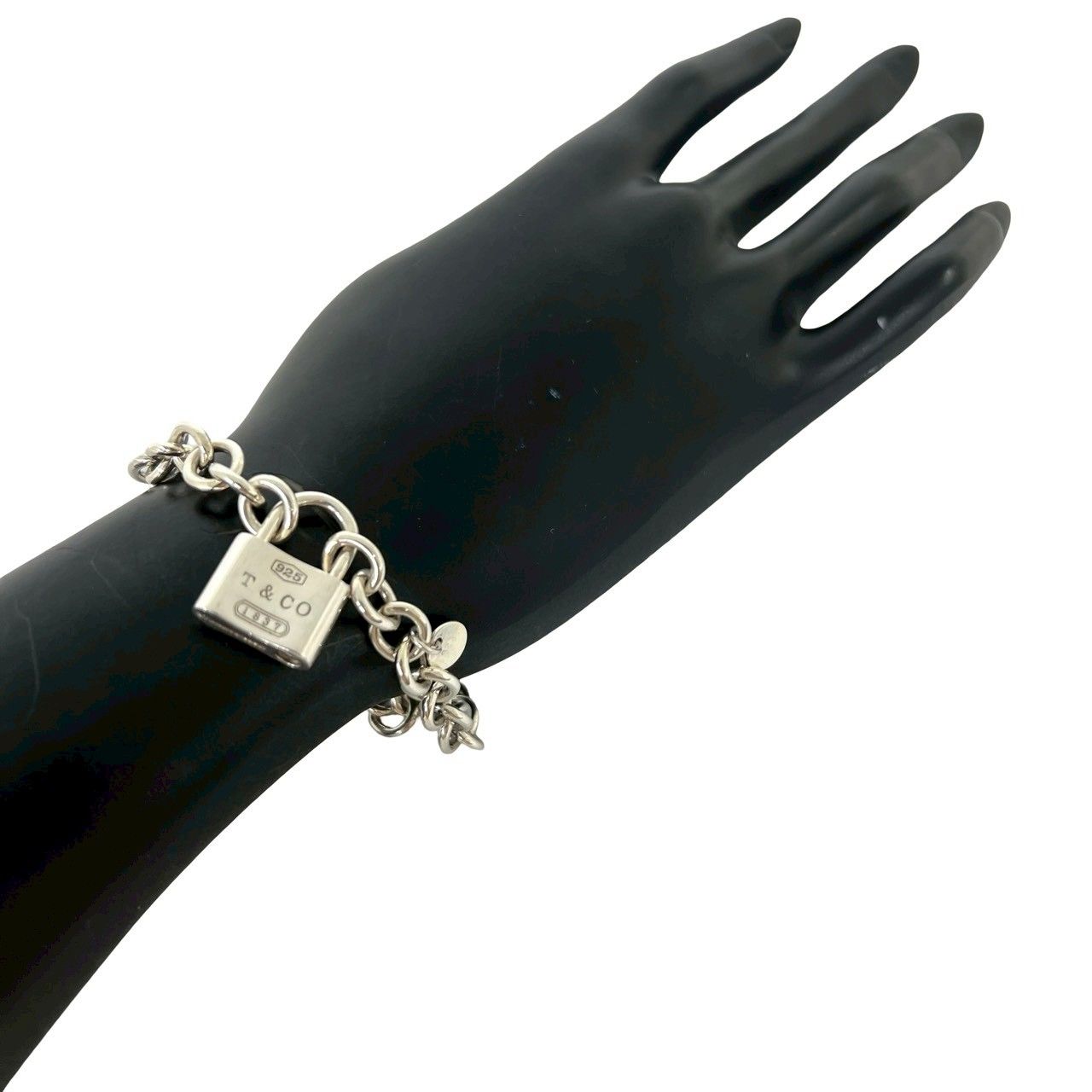 極 美品 TIFFANY&Co. ティファニー ロック ブレスレット シルバー925