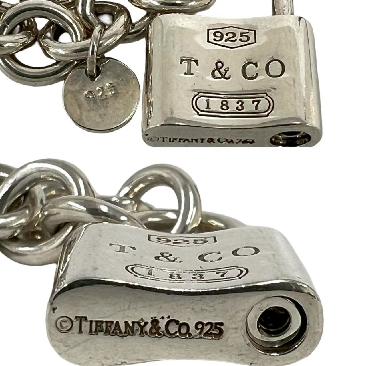 極 美品 TIFFANY&Co. ティファニー ロック ブレスレット シルバー925
