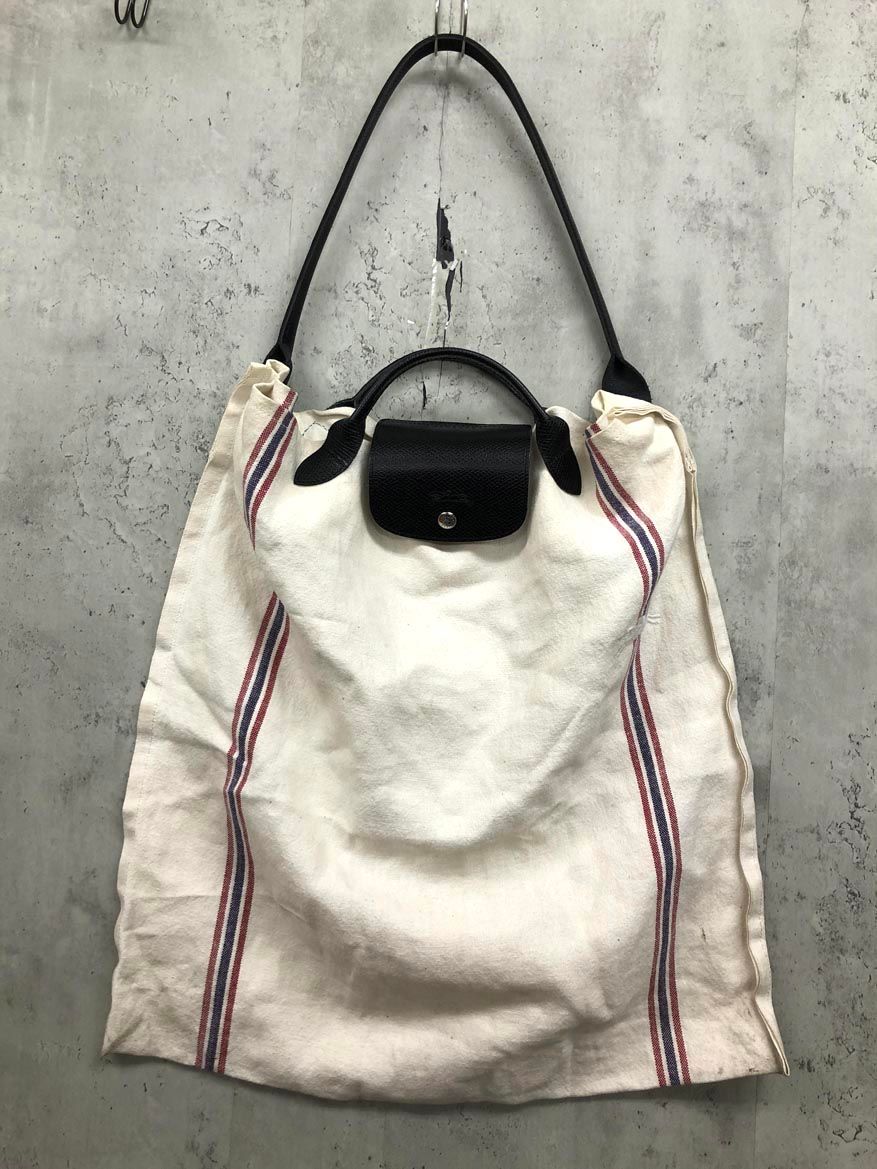 LONGCHAMP×Charvet Editions ロンシャン×シャルベエディション コラボ 2way トート バッグ アイボリー ■■◎レディース