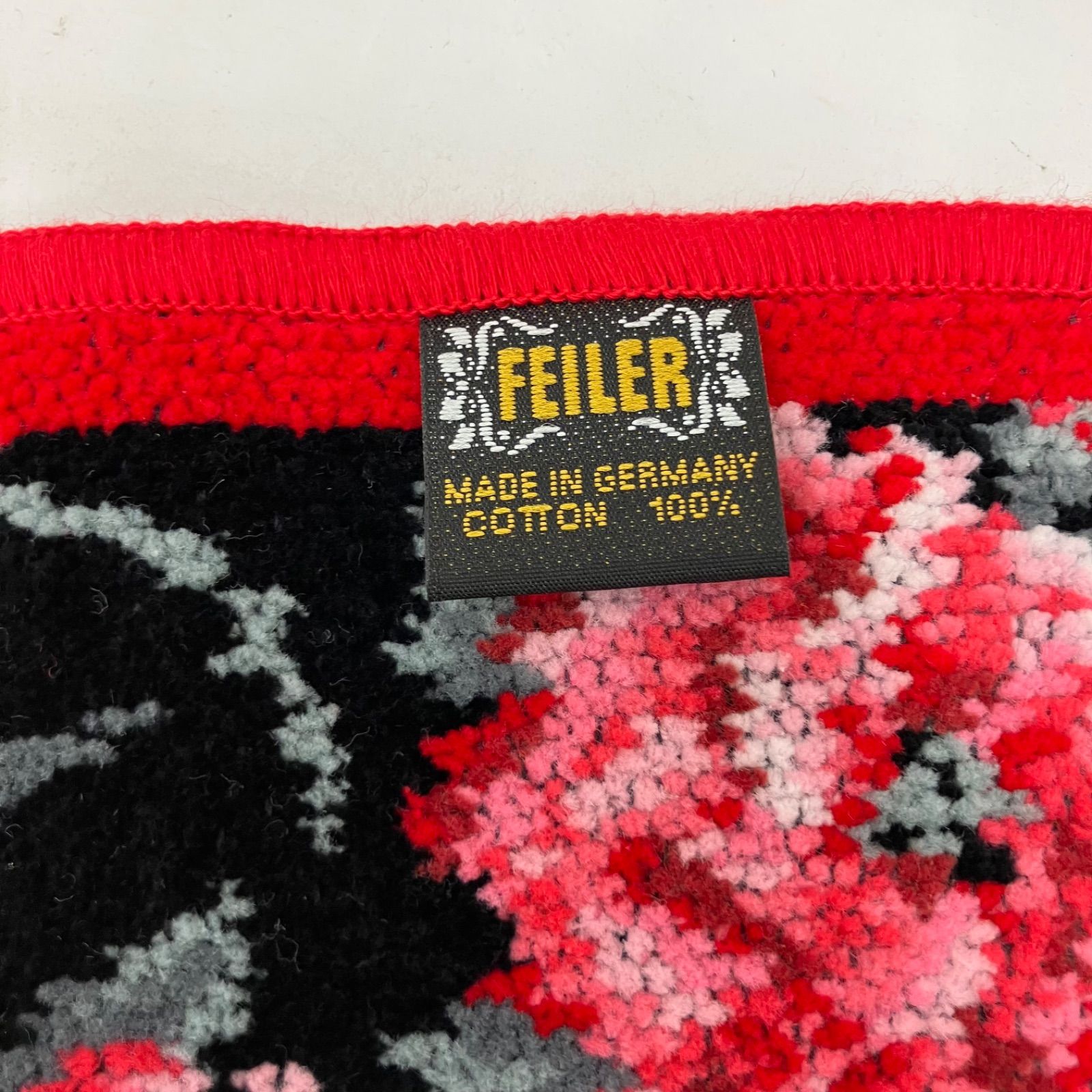 5241 【美品】 FEILER フェイラー シール付き ハンカチ タオルハンカチ