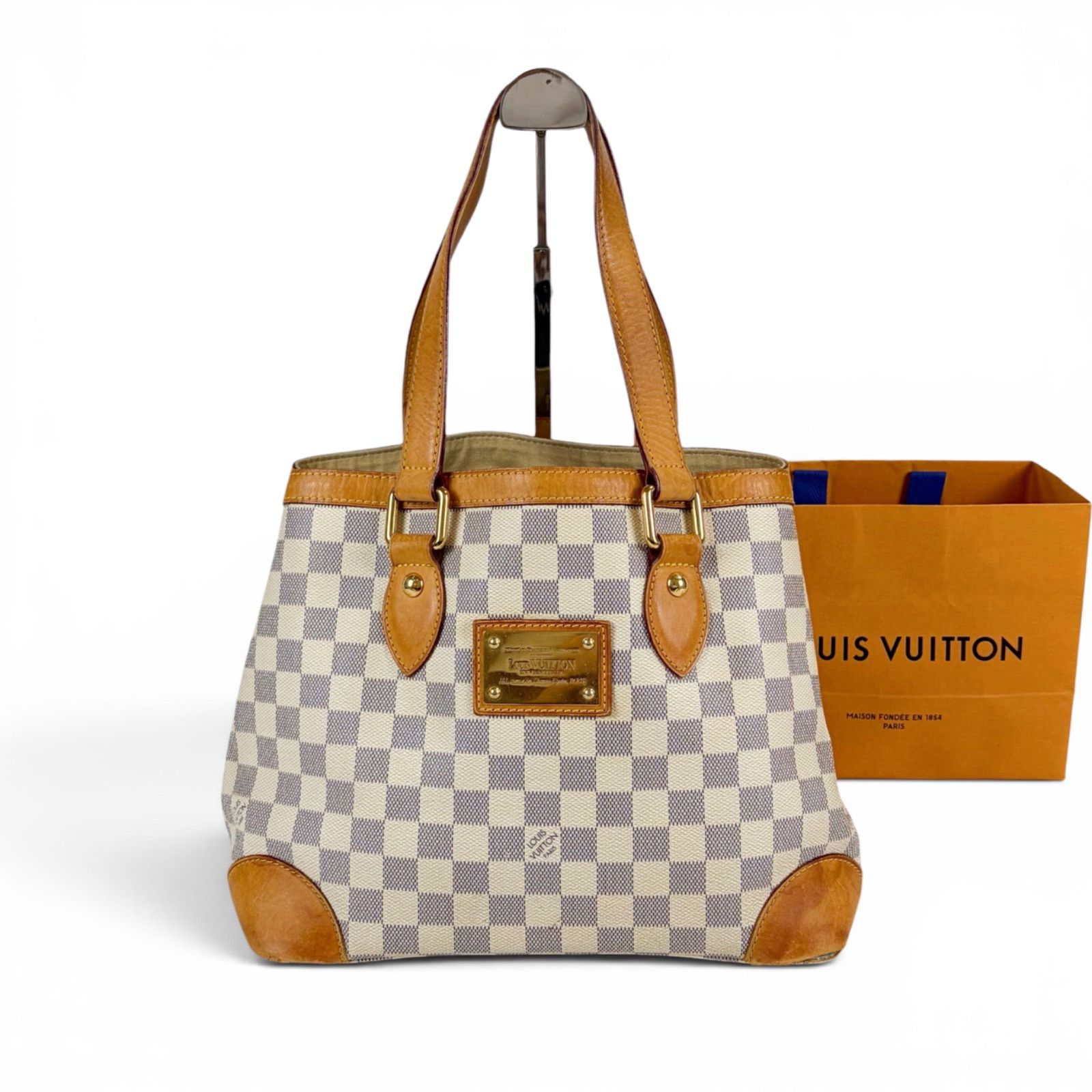 LOUIS VUITTON ルイヴィトン ダミエアズールレザー ハムステッドPM