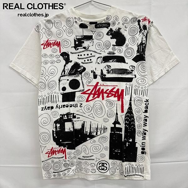 STUSSY 00s ALL OVER PRINT TEE M