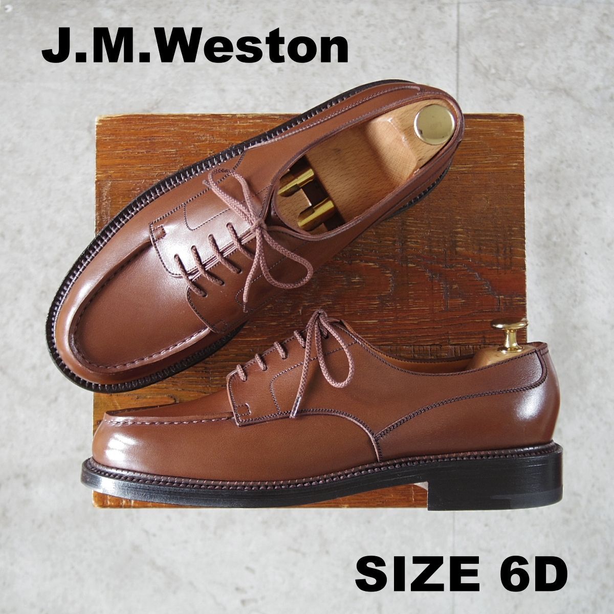 未使用☆J.M.ウエストン 6D【現行定価￥220,000-☆ロシアンカーフ仕様