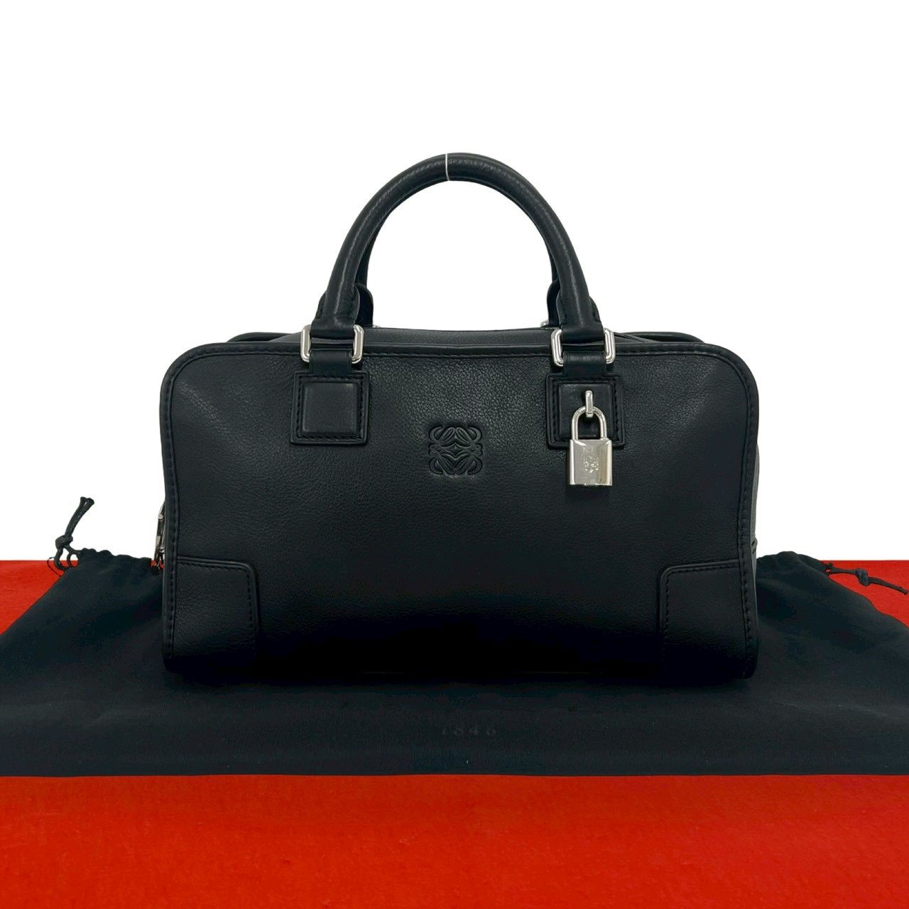 極 美品 保存袋付き LOEWE ロエベ アマソナ 28 ハンドバッグ