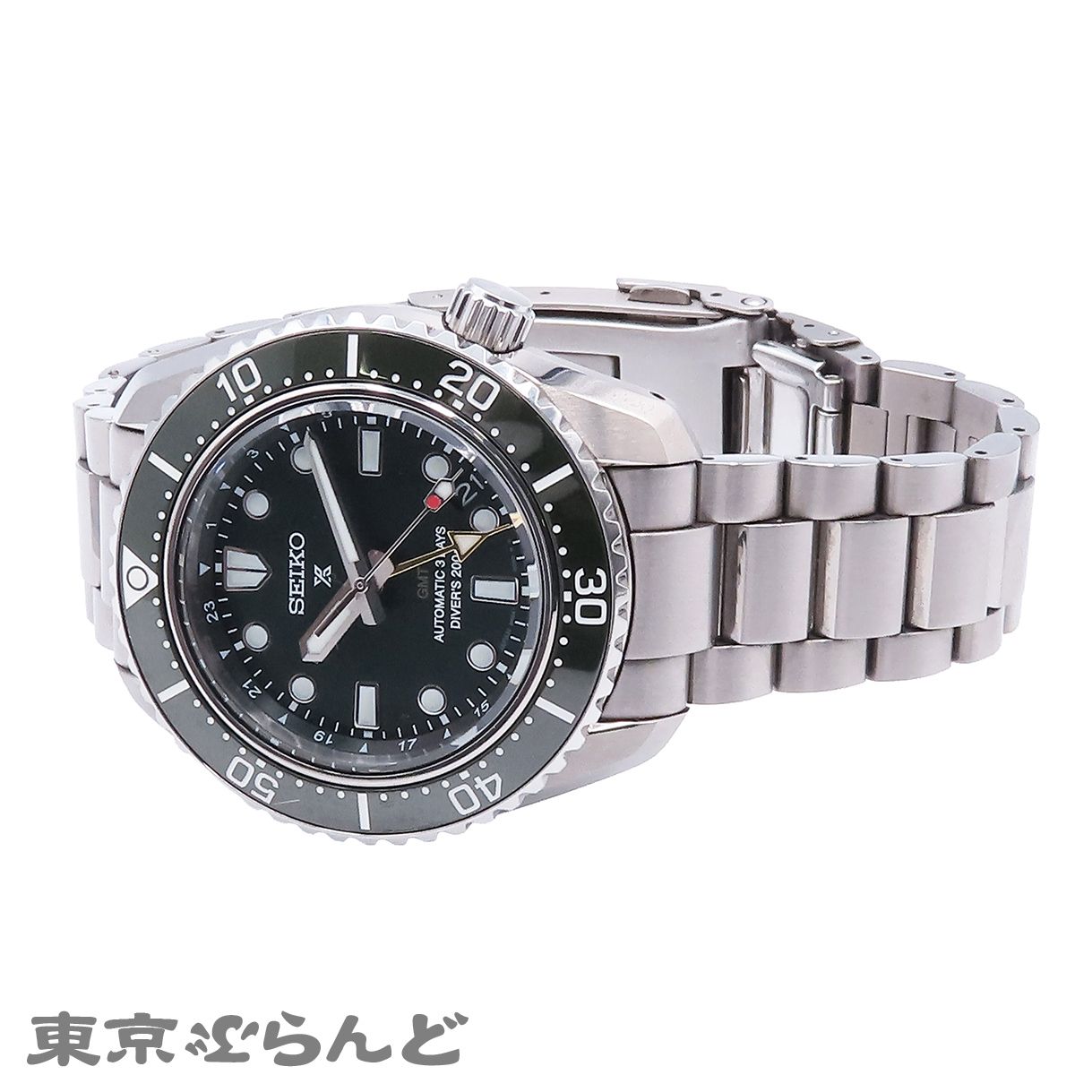 セイコー SEIKO プロスペックス SBEJ009 6R54-00D0 グリーン ステンレススチール ダイバーズ 1968 ヘリテージ GMT 腕時計 メンズ 自動巻 101885428