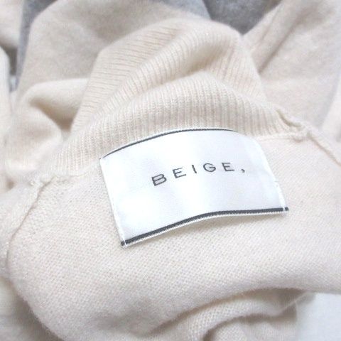 ベイジ BEIGE ウールカシミヤニット プルオーバー バイカラー