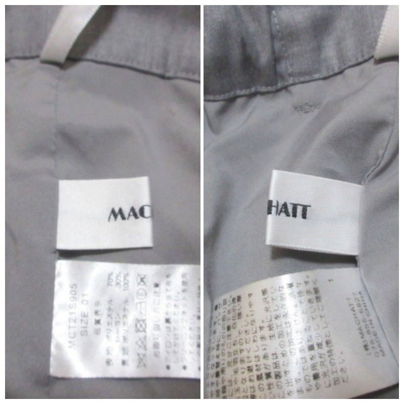 マチャット MACHATT 21ss チンツストレートパンツ ワンタック 01 S相当