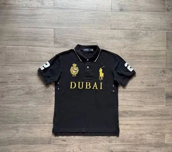 ポロ ビックポニー ドバイ (ブラック 白) カラーTシャツ