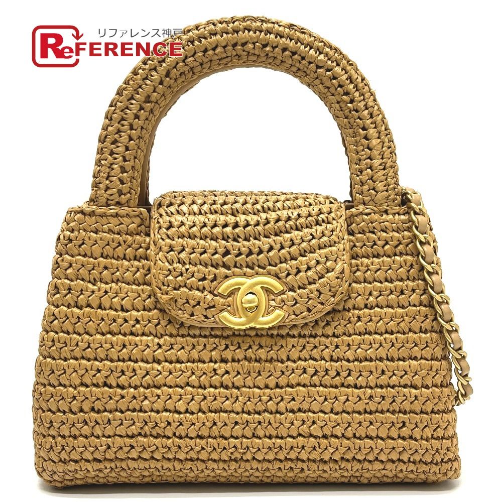 CHANEL シャネル ハンドバッグ ミニ ショッピング 26C ラフィア ベージュ 336,960円