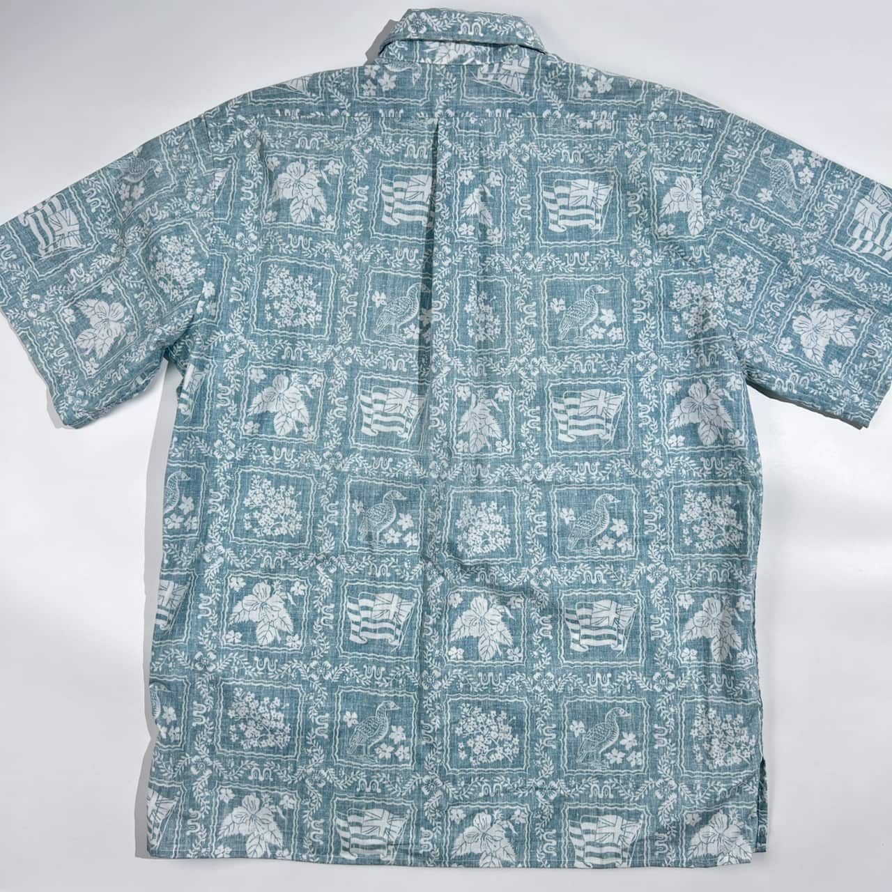 REYNSPOONER レインスプーナー 半袖　シャツ　リーフ柄 80s〜 80s ビキニタグ ハワイ製 reyn spooner レインスプーナー ハワイアン柄