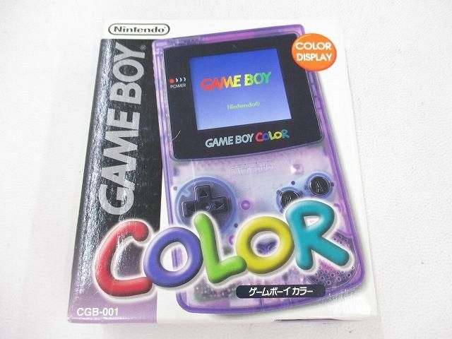 ジャンク品 ゲーム ゲームボーイカラー CGB-001 クリアパープル 通電