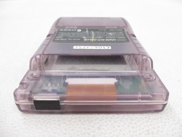 ジャンク品 ゲーム ゲームボーイ 本体 CGB-001 パープル 箱付き ジャンク品 ゲーム ゲームボーイカラー CGB-001 クリアパープル 通電