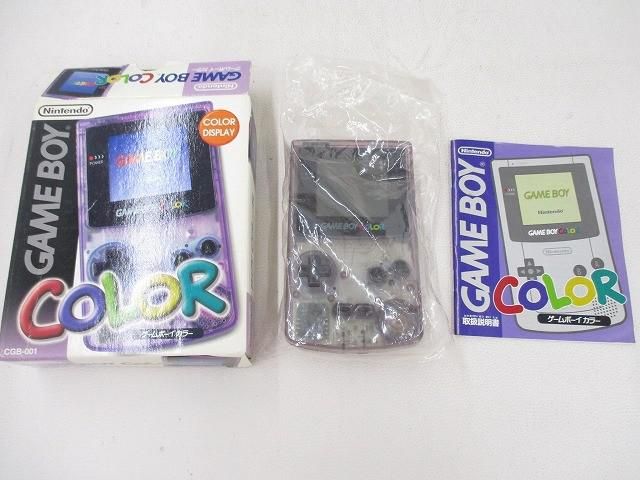 ジャンク品 ゲーム ゲームボーイカラー CGB-001 クリアパープル 通電