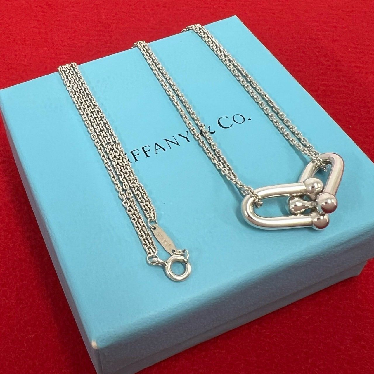 極 美品 TIFFANY&Co. ティファニー ハードウェア ダブルリンク