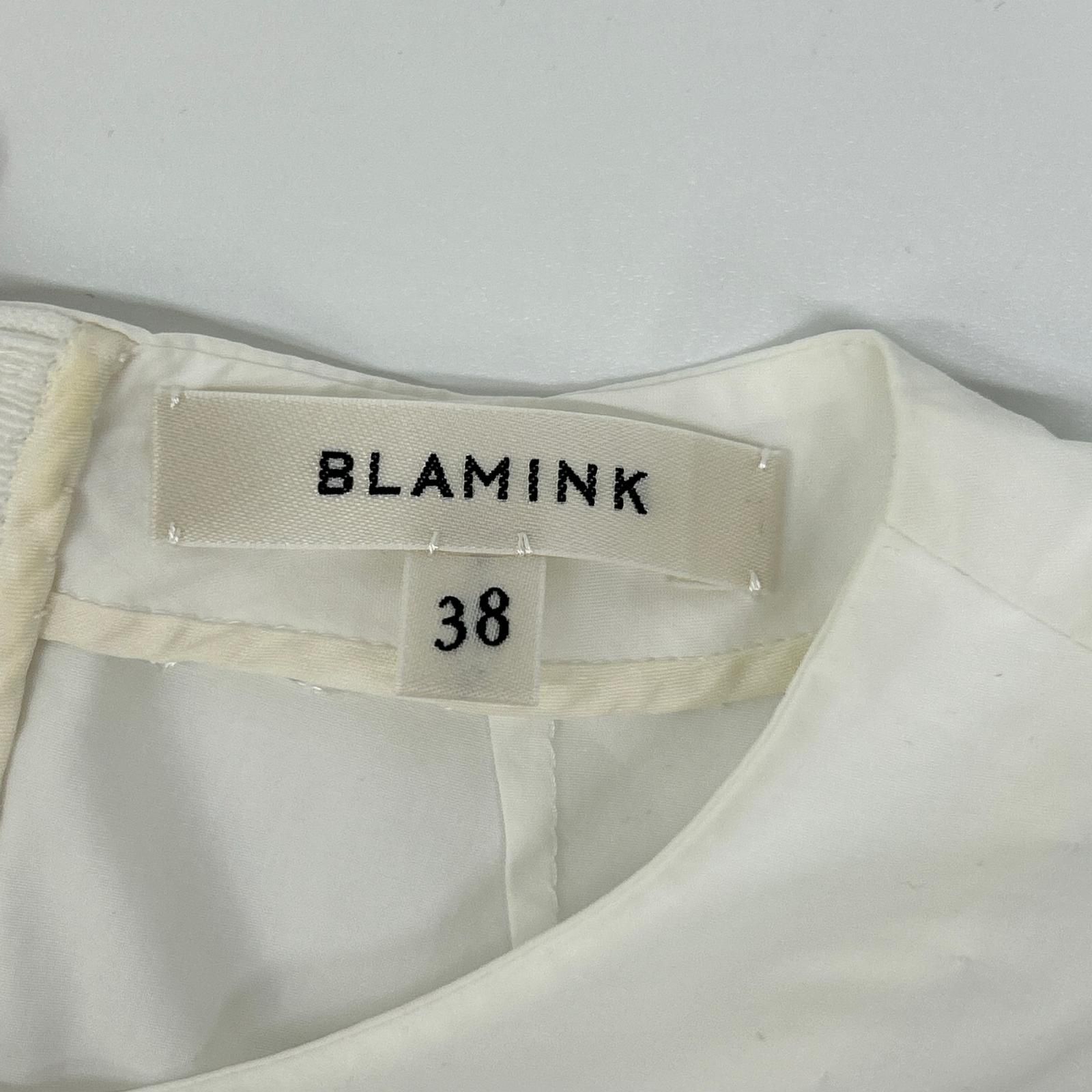BLAMINK ブラミンク ホワイト バッグZIP ブラウス 38 - メルカリ