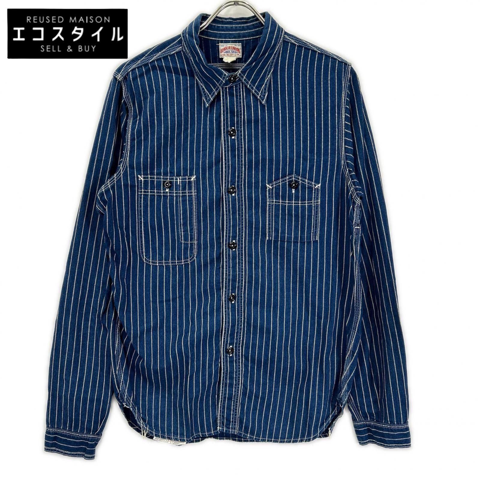 THE REAL MCCOY'S　ザリアルマッコイズ　【JOE McCOY】インディゴ コットン ストライプ ウォバッシュ ワークシャツ 6,083円
