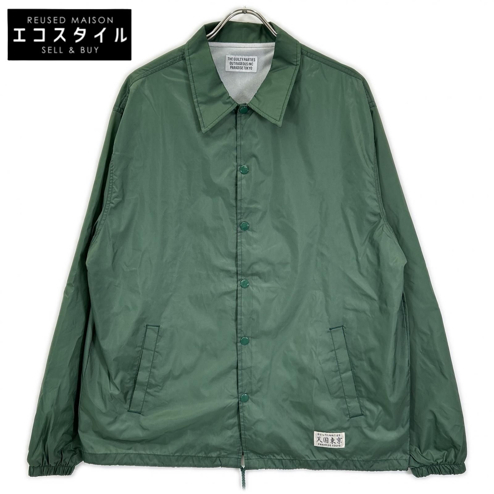 WACKO MARIA ワコマリア 23FW グリーン バックロゴプリント コーチ