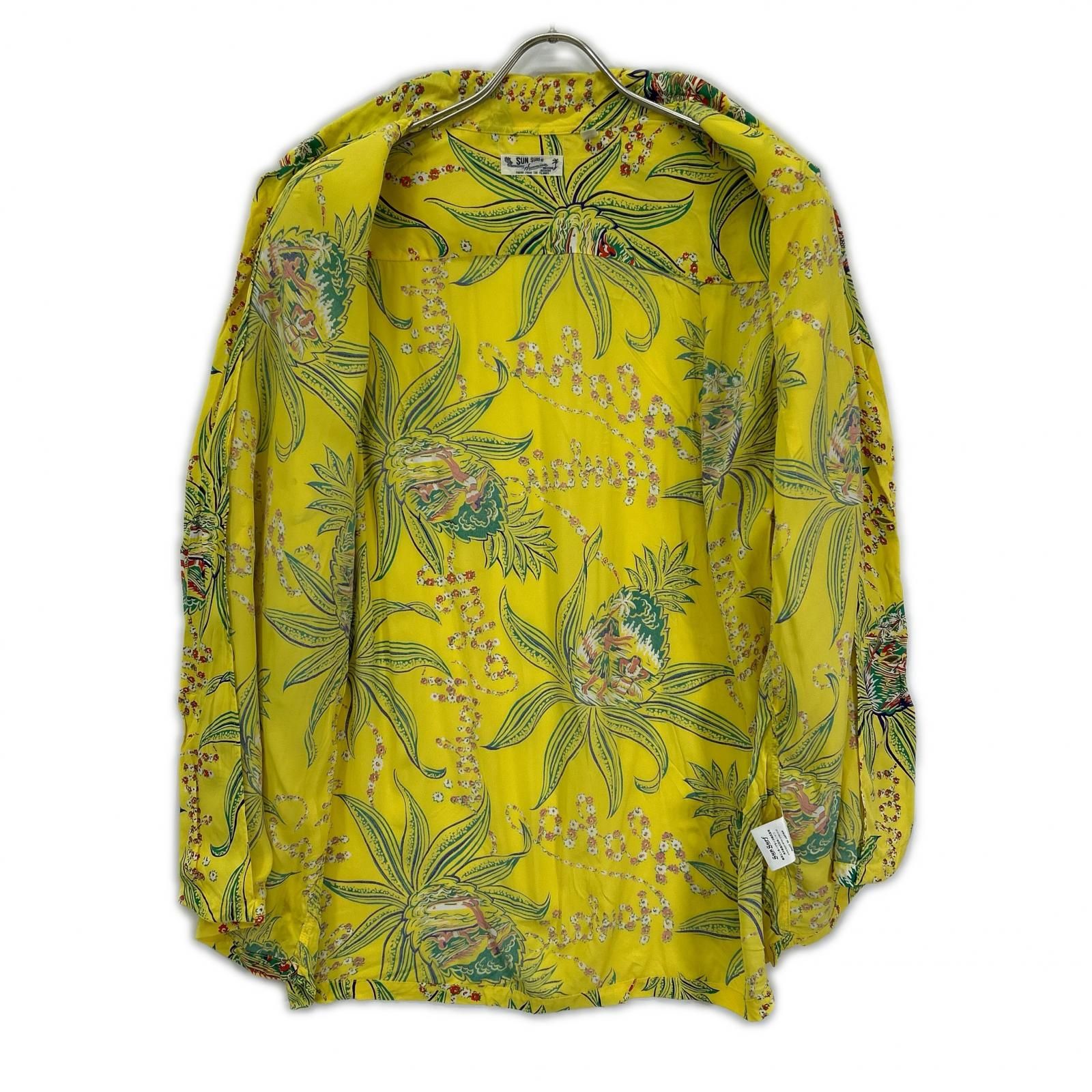SUN SURF サンサーフ SS38312 イエロー レーヨン PINEAPPLE PASSION アロハシャツ L SUN SURF サンサーフ SS38312 イエロー レーヨン PINEAPPLE PASSION