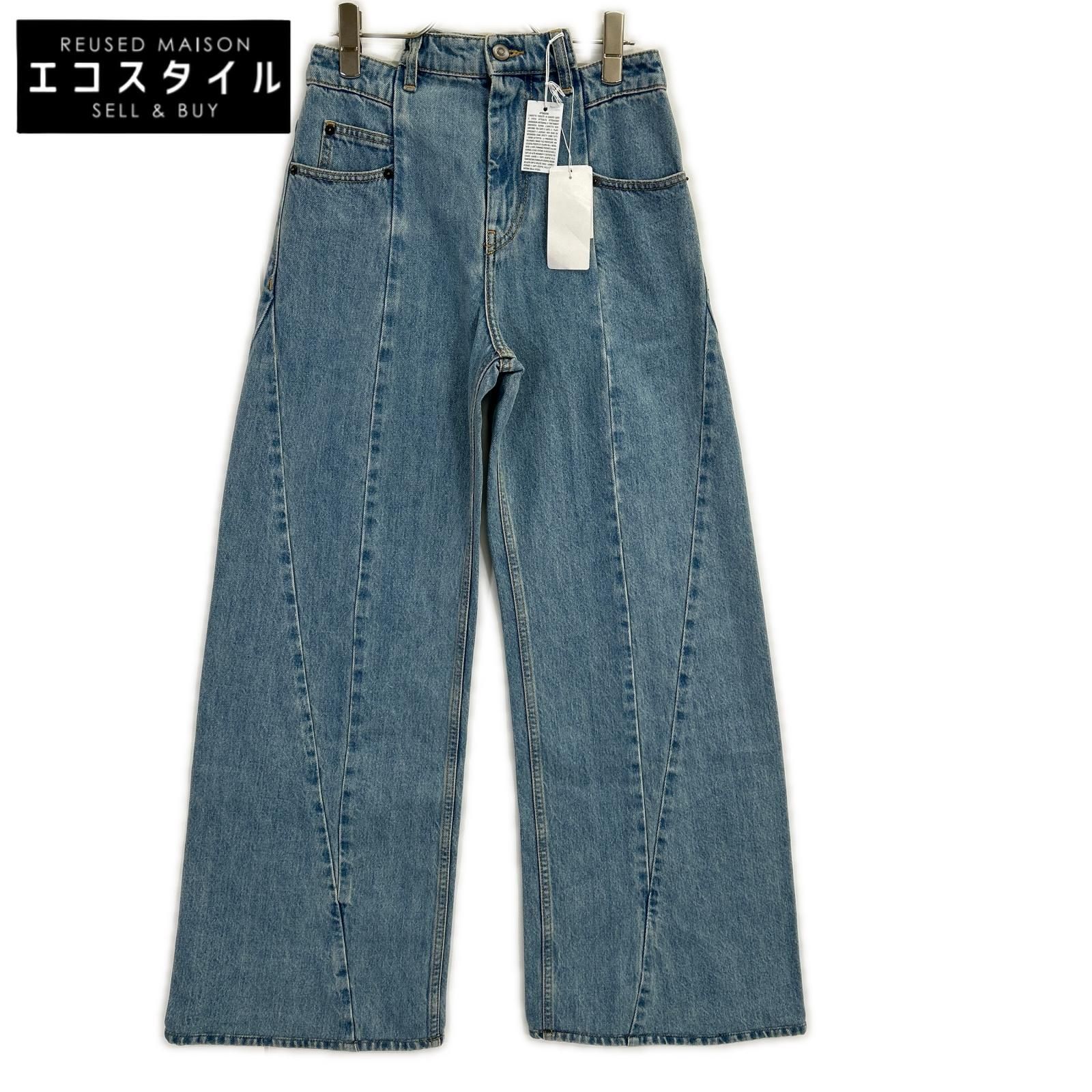 Maison margiela　メゾンマルジェラ　S51LA0128 S30617 24年 ブルー 再構築 1 ワイドデニムパンツ　38