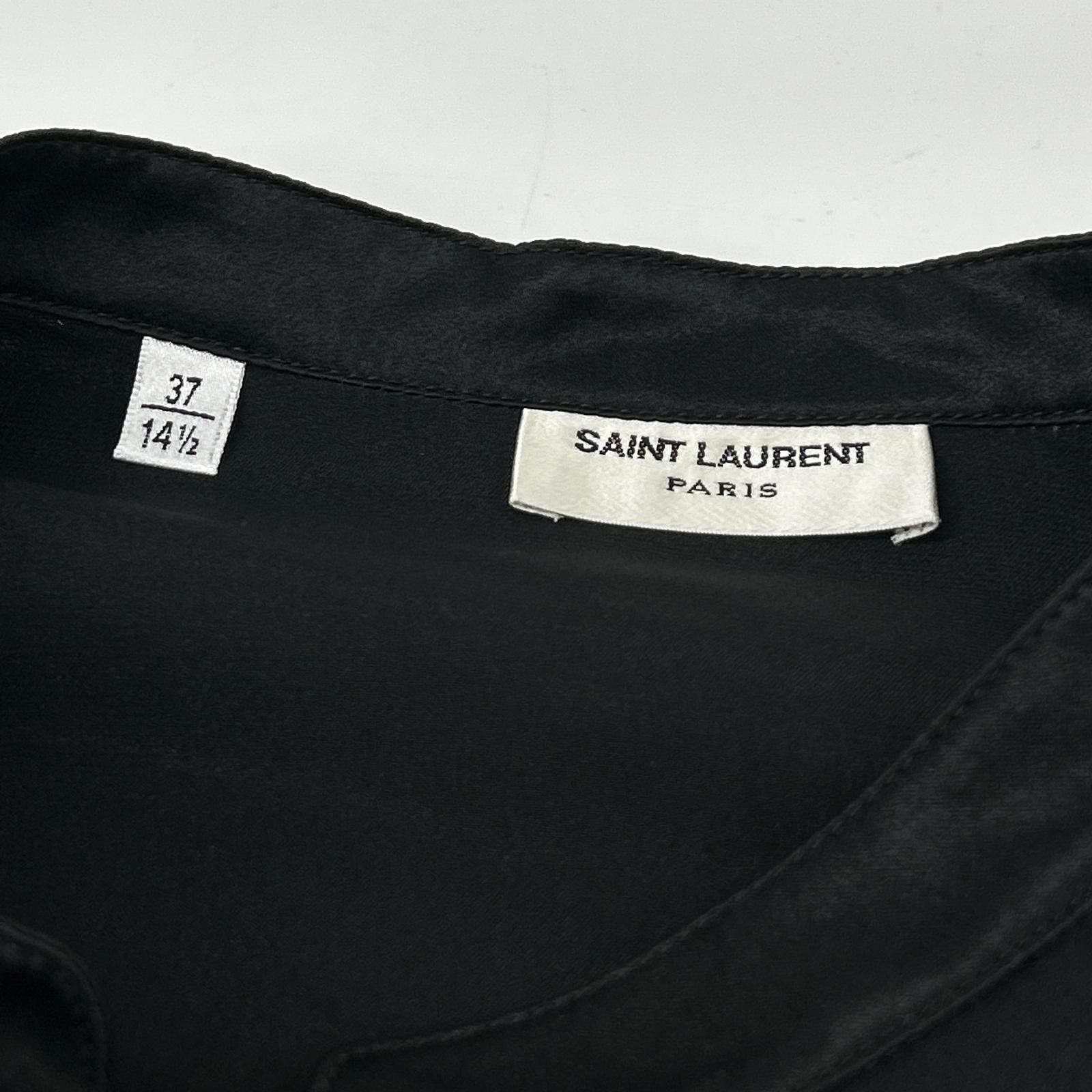 SAINT LAURENT PARIS サンローランパリ 22年 ブラック 723186 クレープ
