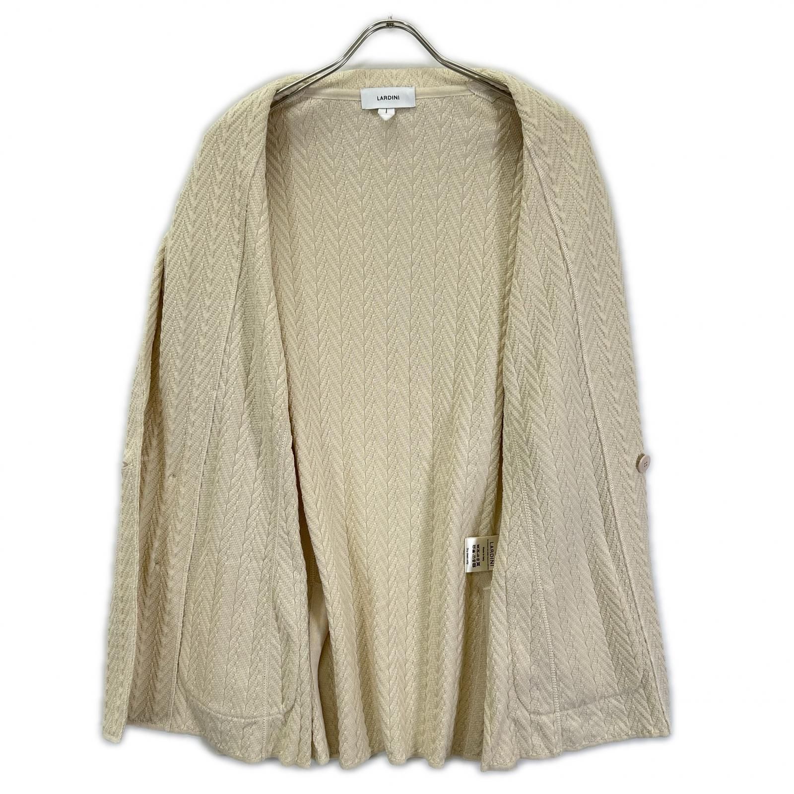 LARDINI ラルディーニ EQLJM57 アイボリー コットン ヘリンボーン