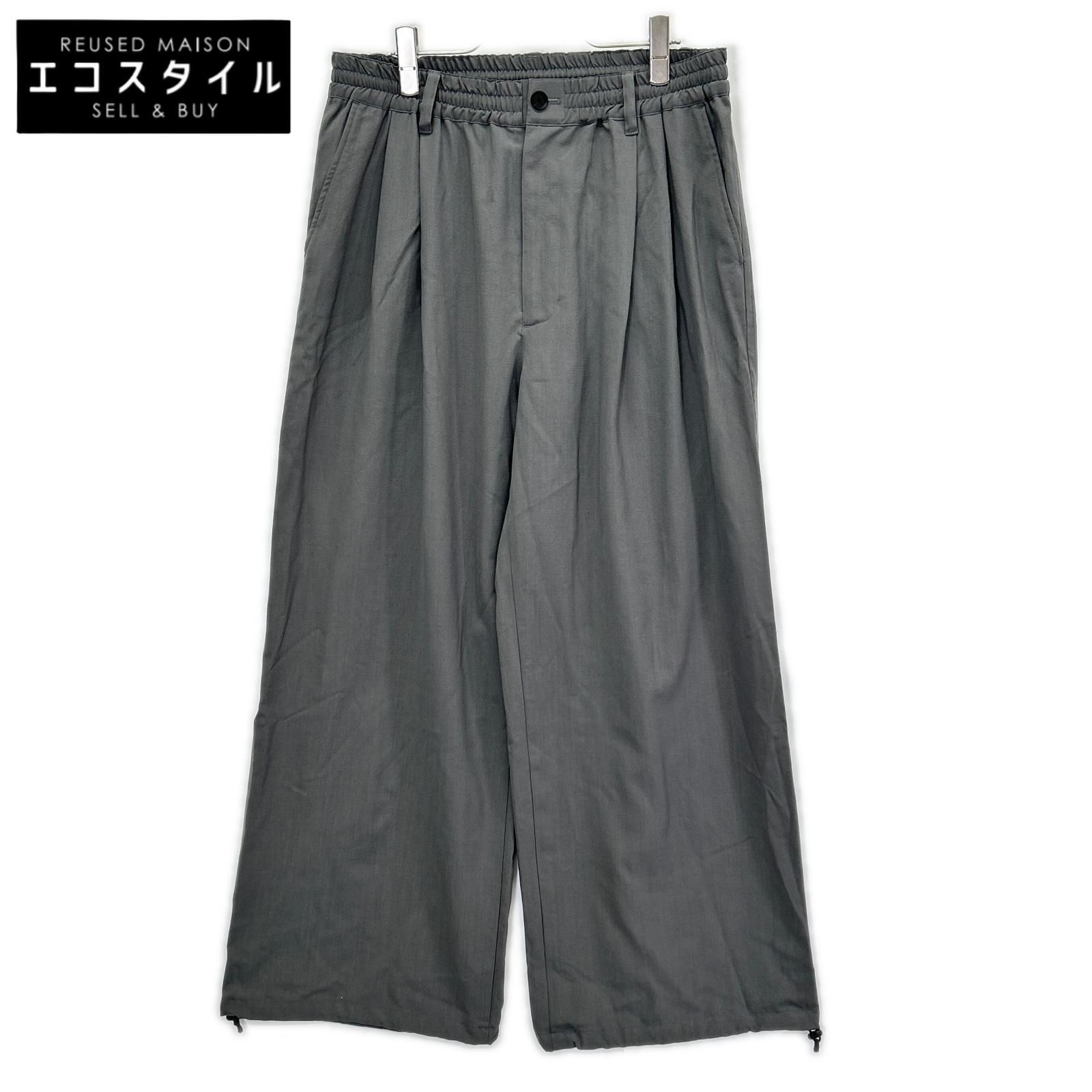 YOAK　ヨーク　YK26SS01173P グレー Wool Washer Tropical 2pleated Easy Trousers　3