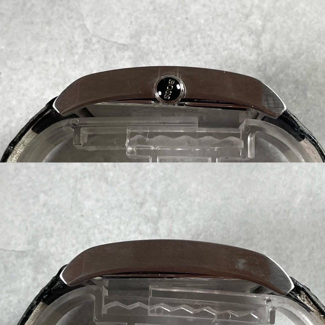 【電池新品/稼働品】HUGO BOSS ヒューゴボス レクタンギュラー 腕時計 黒文字盤 デイト