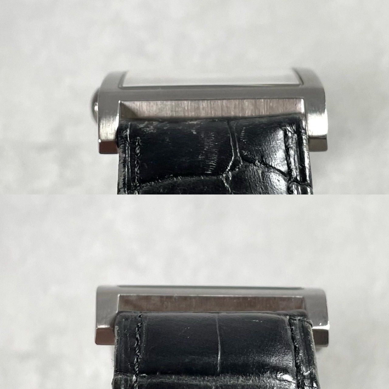 【電池新品/稼働品】HUGO BOSS ヒューゴボス レクタンギュラー 腕時計 黒文字盤 デイト